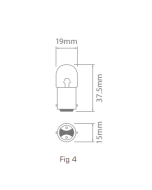 Ionnic 2618/10 Globe Halogen 12V 5W BA15D