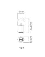Ionnic 2626/10 Globe Halogen 24V 5W BA15D