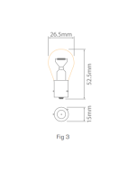 Ionnic 7507/10 Globe Halogen Amber 12V 21W BAU15s